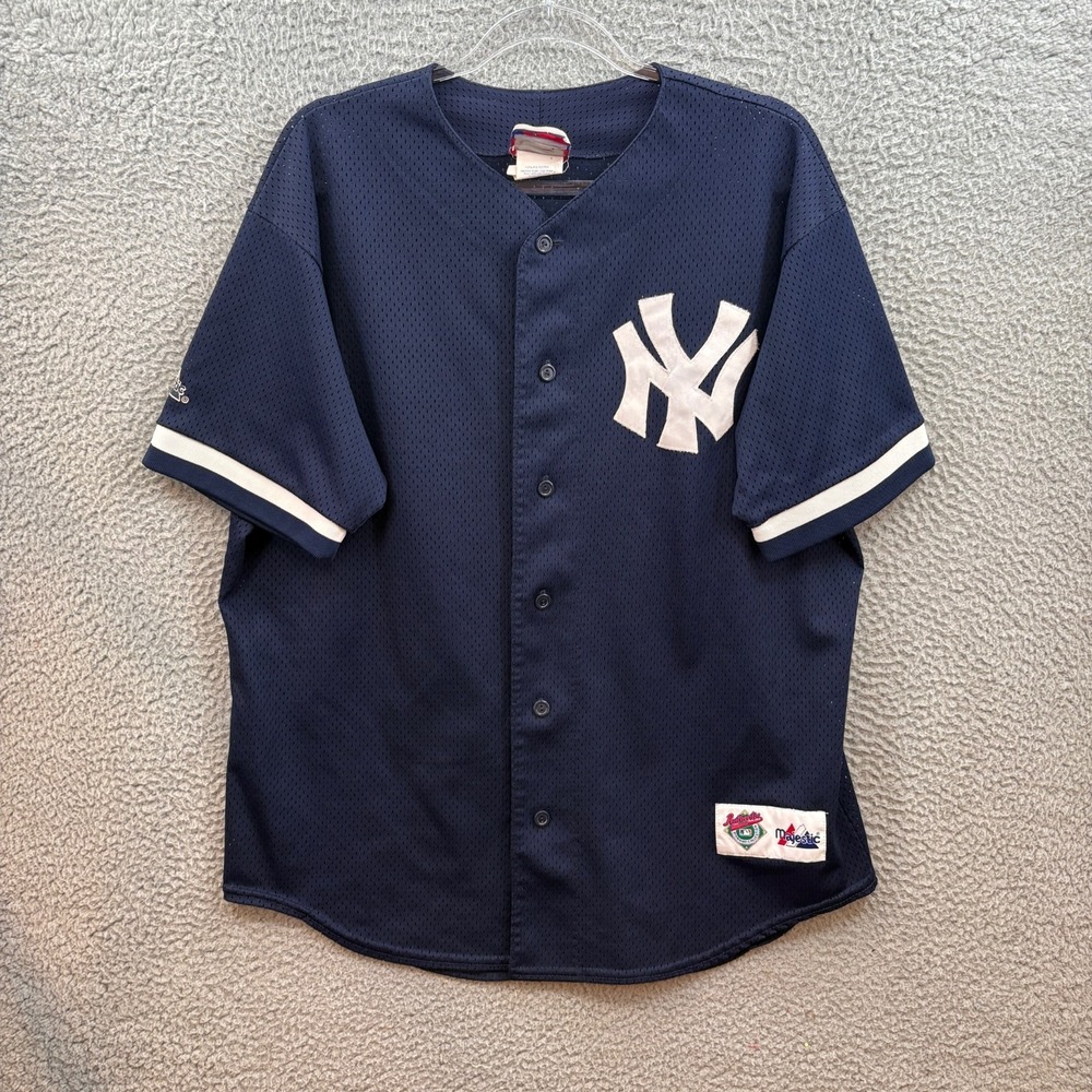 Vintage New York Yankees Jersey Mens Large Derek Jeter Stitched Made In USA 90s